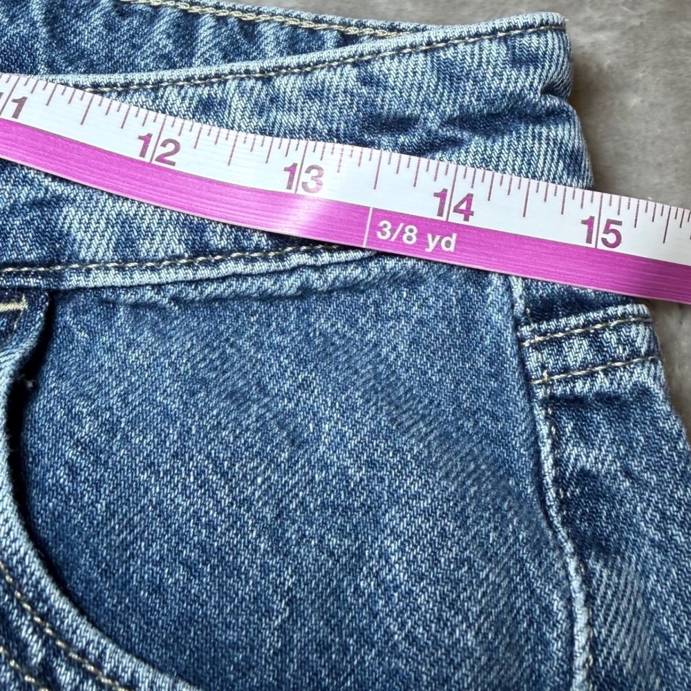Aeropostale Womens Size 6 Utility Cargo Jeans Blue Denim Wide Leg Y2K Baggy - Picture 9 of 16
